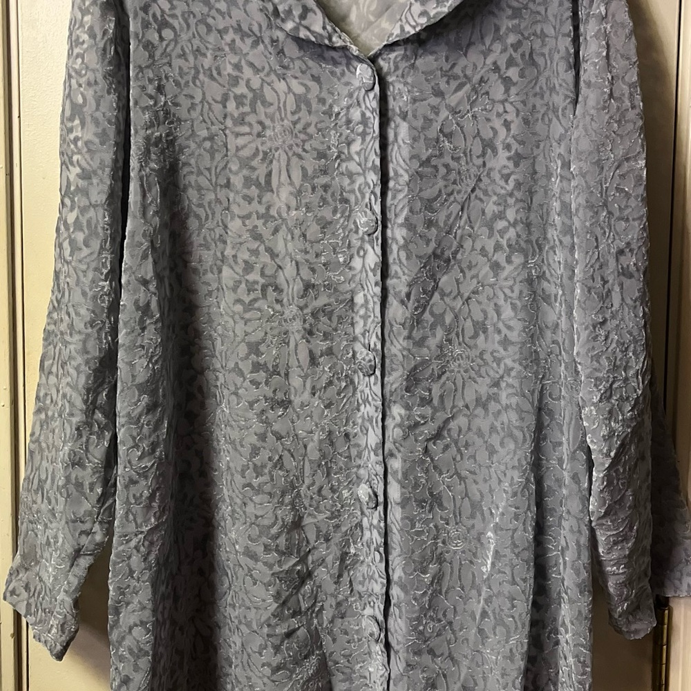 Elegant Textured ~ Women’s ~ Top ~ 2X ~ Vintage ~ Blouse ~ Long Sleeves